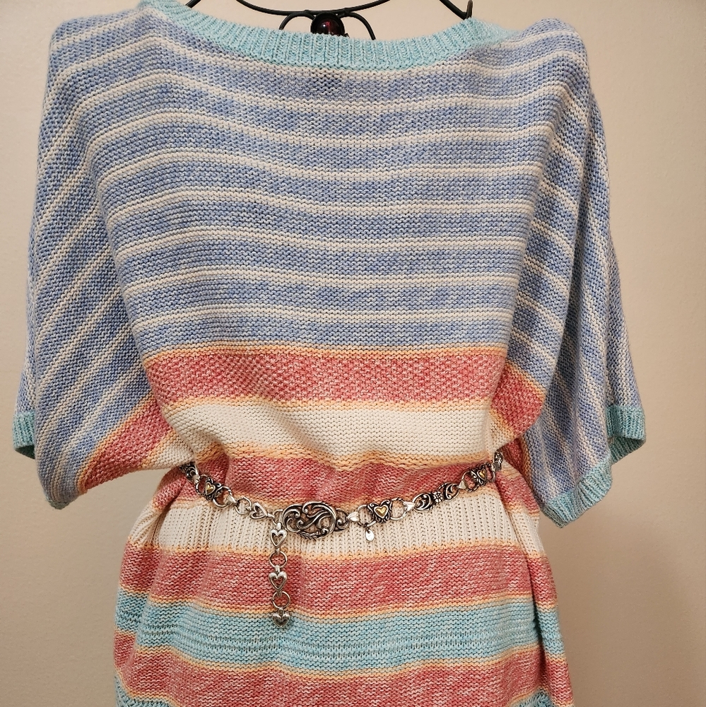 Chaps knit pullover/sweater multicolor stripes  Size XXL